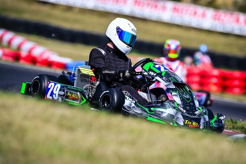 A Klaassen Motorsport ARC kart, race number 6, running on a dry circuit.